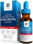 Medi Grade Quick-Action Sodium Bicarbonate Ear Drops for Wax Removal and Blocked Ears, 10ml - Ear Wax Removal Drops Dissolve and Remove Earwax for Clean Ears - Natural Bicarbonate of Soda Ear Drops