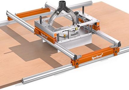 SpeTool Xpert Router Sled for Flattening Slabs with Continuous Height Adjustment & Dust Collection, Easy-to-install 3-Axis Aluminum Slab Flattening Jig, Spoilboard Slab Flattening Mill for Woodworking