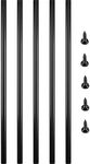 VEVOR Deck Balusters, 26"x0.75" Metal Deck Spindles, 101 Pack Staircase Baluster with Screws, Aluminum Alloy Deck Railing for Wood and Composite Deck, Circle Baluster for Outdoor Stair Deck Porch