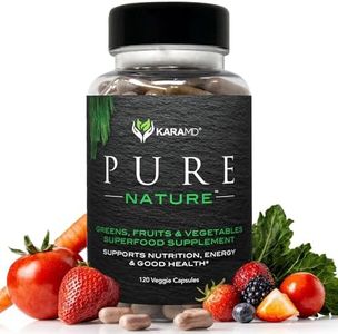 KaraMD Pure Nature - Fruit & Veggie Superfood Supplement with Antioxidants for Energy, Cognitive Clarity, Immunity & Digestion Support - Vegetable Capsules - 30 Servings (120 Capsules)
