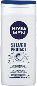 NIVEA MEN Shower Gel, Silver Protect, 250 ml, Pack of 6