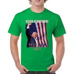 Never Surrender Trump 2024 T-shirt Bulletproof Unstoppable USA President MAGA Rally America First FJB Men's Tee, Green, Small