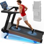 Cowmew Treadmills for Home, Folding Treadmill with 15% Auto Incline, 20KM/H, 7HP, 180KG Capacity, Walking Treadmill for Heavy People with LED Display, Speed Knob, Bluetooth Speakers