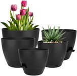 QRRICA Plant Pots 10/9/8/7.5/7 Inch