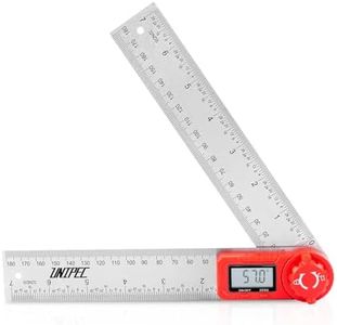 UNIPEC Digital Angle Finder Protractor, Angle Finder Ruler,Stainless steel 7inch 200mm, Angle Measuring Tool for Woodworking,Carpenter,Construction,DIY Measurement (Stainless Steel)