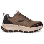 Skechers Mens D'Lux Trekker Casual Shoes Vegan Air-Cooled Memory Foam Cushioned Comfort Insole Olive/Multi - 10 UK (237565)