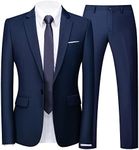 UNINUKOO Mens Suit Slim Fit 1 Butto