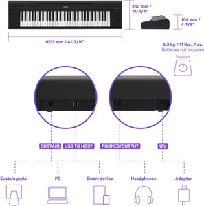Yamaha NP-15 Digital Keyboard – 61-Key Portable Piano