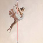 LUPIT POLE Classic G2 Standard Lock - Portable Dance Pole for Home - Spinning and Static Mode - Professional Dancing Pole for Apartment, Club - Easy Installation - No Drilling (‎Desert Flower, 45 mm)
