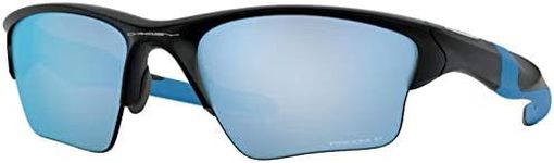 Oakley Men's Oo9154 Half Jacket 2.0 XL Rectangular Sunglasses, Matte Black/Prizm Deep Water Polarized