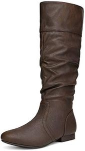 DREAM PAIRS Women's Knee High Pull On Fall Weather Winter Boots,Size 9,Brown,BLVD