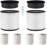 SpaceTent 2 Pack 08-2566B Cartridge Filters Fit for Most 5-18 Gallon Wet/Dry Vacuum Cleaners.