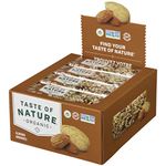 Taste of Nature Organic Almond Snack Bar - Healthy, Gluten Free, Non GMO, Vegan Snack Bars with Mixed Nuts, Fruits and Seeds - 16-Count Snack Pack