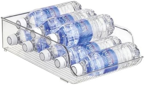 InterDesign Refrigerator and Freezer Storage Organizer Bin for Kitchen, Water Bottle Holder - Clear