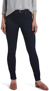 HUE Women’s Ultra Soft High Waist Denim Leggings - Comfortable and Stylish Women's Jeggings, Black Indigo Wash, X-Large