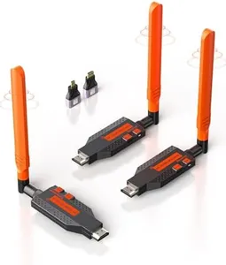 Coolpie Wireless HDMI Transmitter and 2 Receivers, Plug and Play, 350FT Long Range, 2.4G/5G 1080P HD Output Wireless HDMI Extender for Streaming Video/Audio from Laptop, PC to TV/Projector (3pcs)
