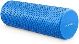 Navaris High Density EVA Foam Roller - Firm Muscle Massage Yoga/Exercise Roll 17.7" (45 cm)