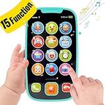 Baby Toys 12-18 Months Development 15 Functions Baby Phone, Toys for 1 Year Old Boy Gifts, Lights Music Play Phone for Toddlers Baby Toys 6-12 Months, My First Learning Educational Boys Girls Gifts