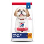 Hill's Science Diet Senior 7+ Small Bites Dry Dog Food, Chicken Meal, Barley & Brown Rice Recipe, 5 lb Bag