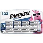 Energizer Photo Battery, Cell Size, 123, 12-Count