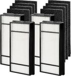 4 True HEPA Replacement Filter H & 8 Carbon Pre Filter B HRF-H1 HRF-H2 Compatible with Honeywell H, HPA050, HPA150, HPA160, HPA060, HHT055, HHT155 Air Purifier