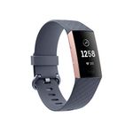 Fitbit Charge 3 Advanced Fitness Tracker with Heart Rate, Swim Tracking & 7 Day Battery - Rose-Gold/Grey, One Size