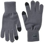 Under Armour Men's UA Halftime Gloves, Super-Soft Rib Knit Thermal Gloves, Sweat-Wicking Sports Gloves with Touch Screen Technology