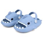 CLOUDYSHARKS Kids Shark Slides | Comfortable & Fun Slippers for Boys & Girls | Durable Slides for Kids | Perfect for Playtime, Beach, Pool & Everyday Adventures Royal Blue