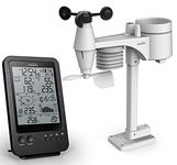 Youshiko YC9389 Weather Station (Official 2024 UK Version) RC Professional 7-in-1 Wireless Sensor, Wind speed & direction, Rainfall Temp, Humidity, UV index, Light intensity reading