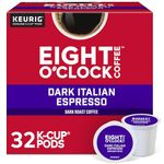 Eight O'Clock Coffee Dark Italian Espresso Coffee, Keurig Single Serve K-Cup Pods, Dark Roast, 32 Count