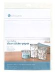 Silhouette America Printable Clear Sticker Paper 8.5"X11" (Pack Of 8)