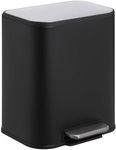 GarveeHome Kitchen Trash Can, 5.3 Gallon Stainless Steel Garbage Can with Soft Close Lid Foot Pedal & Removable Inner Bucket, Rectangular Step On Waste Bin for Office Bedroom (Matte Black)