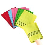 obmwang 10 Pieces Korean Exfoliating Mitts, Asian Exfoliating Bath Washcloth Body Exfoliating Scrub Towel for Women Men Shower Bathing Exfoliating (5 Colors)