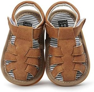 CoKate Baby Boys Girls Sandals Rubber Sole Outdoor First Walker Toddler Girls Boys Summer Shoes Size: 9-12 Months Infant