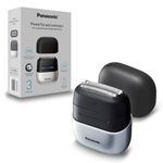 Panasonic ES-CM3BKS511 Series 700 3-Blade Compact Shaver, Wet & Dry Electric Shaver for Men, Beard Sensor, IPX7 Waterproof, USB-C Charging, AC USB Power Adaptor, Black