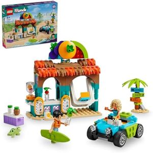 LEGO Friends Beach Smoothie Stand 42625, Kids’ Pretend Play Food Set, Toy for Girls and Boys Aged 6 and Over with 2 Mini-Dolls, a Turtle Figure and Accessories