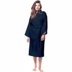 Enchant Home Premia - Pure Cotton | Highly Absorbent| Super Soft | Light Weight| Unisex Waffle Design Bath Robe (Navy Blue)