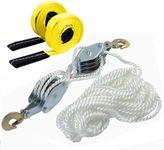 Heavy-Duty 4,000 LB Breaking Strength 65 FT Rope Hoist (Rope Hoist and Lift Sling)