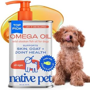 Native Pet Omega 3 Fish Oil for Dogs Supplement with Omega 3 EPA DHA, with Easy Serve Liquid Pump - Supports Itchy Skin & Mobility - Pollock & Salmon Oil for Dogs - Omega 3 Oil for Dogs - 16 oz