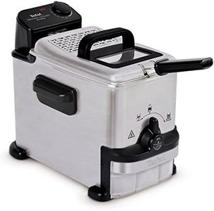 Tefal Compact Deep Fryer Oleo Clean, 2L Oil Capacity, Easy Cleaning, Oil Filtration System, Oil Storage Box, Stainless Steel, Semi Pro Fryer, Chips, Fried Chicken, 1500W FR701640