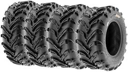 Set of 4 SunF A024 AT-Mud-Trail ATV UTV 25x8-12 Front & 25x10-12 Rear off-road Tires, 6 PR, Tubeless