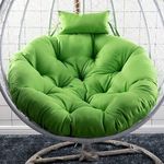 Soft Symphony Swing Chair Cushion for Hanging Basket Chair Swing with Polyester Cloth Cushion for Hanging Chair/Outdoor Egg Swing Chair/Garden Swing Jhula, Seat Padded Pillow (Green)