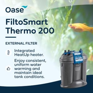 OASE FiltoSmart Thermo 200 Aquarium Filter – Integrated Heater