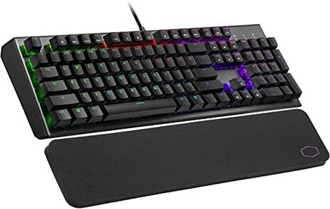 Cooler Master Tastiera meccanica da gioco CK550 V2 - Retroilluminazione RGB, Controlli al volo, Piastra superiore in alluminio e poggiapolsi inclusi - Layout ES/Red Switch