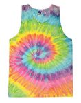 Colortone Unisex Tie Dye Tank Top - Beach Tank Tops for Women and Men - Sleeveless Summer Tops - Mens and Womens Beach Wear, Saturn, Large