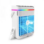 4-in-1 Portable Air Conditioner - Mini Air Cooler with 3 Speed Settings, Cool Mist Function, Timer Modes & 7-Color LED Lights - Personal Air Cooler for Home, Bedroom & Office