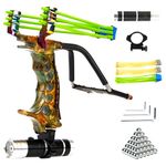 LOLBUY Adjustable Stainless Hunting Laser Slingshot High Velocity Catapult Slingshots Most Powerful Professional Outdoor Slingshots Rubber Bands