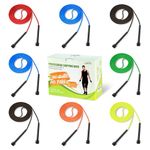 JUSDO 8 Pack Adjustable PVC Jump Rope for Cardio Fitness - Versatile Jump Rope for Both Kids and Adults Women Men Christmas Gift - Great for Exercise,9 Feet