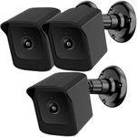 PEF Mount for All-New Wyze Cam V4 and V3, Weatherproof Protective Cover and 360 Degree Adjustable Wall Mount Solid Housing for Wyze V4 and V3 Outdoor Indoor Smart Home Camera System (Black, 3 Pack)