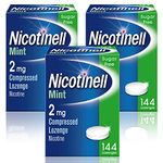 Nicotinell Nicotine Lozenge, Quit Smoking Aid, Sugar Free Mint Flavour, 2 mg, 432 Pieces (3 x 144)
